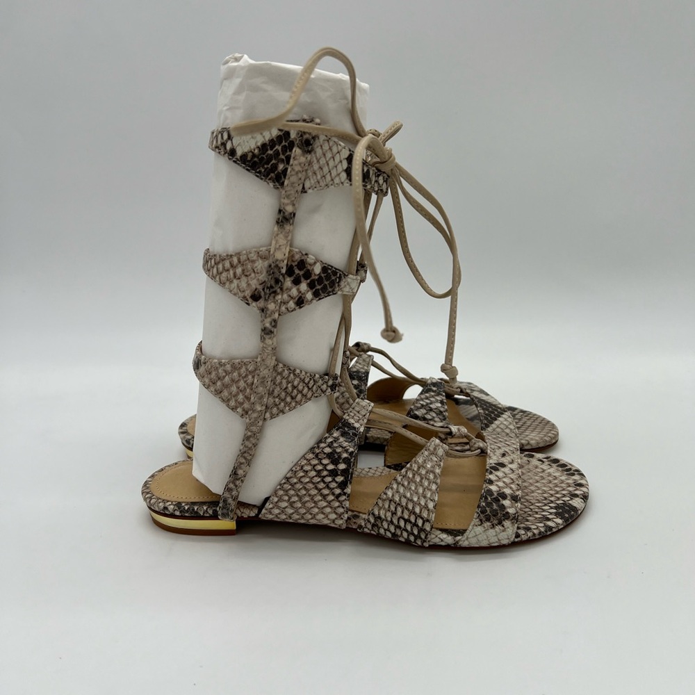 NWOB SCHUTZ Snakeskin Lace-Up Sandals
